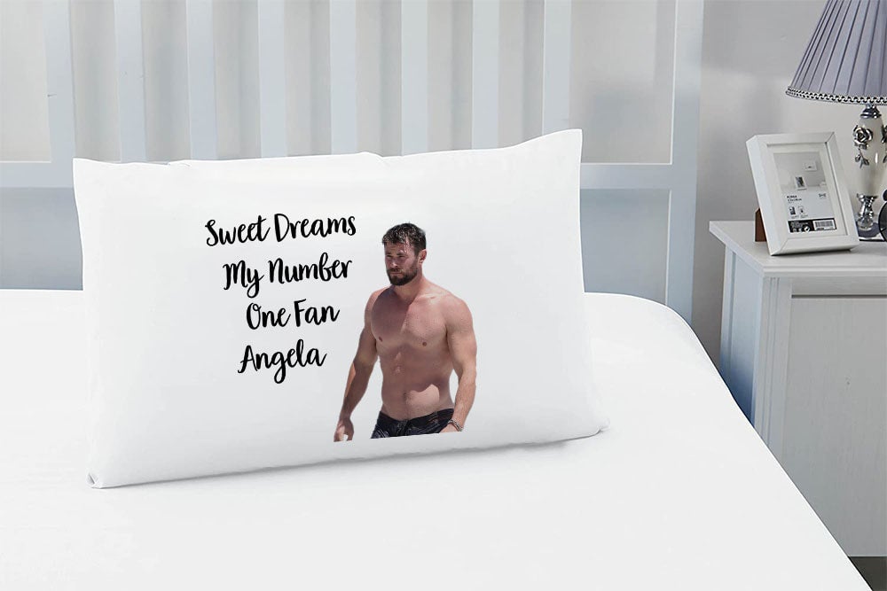 CHRIS HEMSWORTH H1 PERSONALISED PILLOWCASE NOVELTY GIFT VALENTINES DAY MUM NAN GIFT
